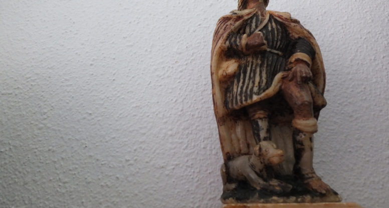 Escultura de alabastro de San Roque